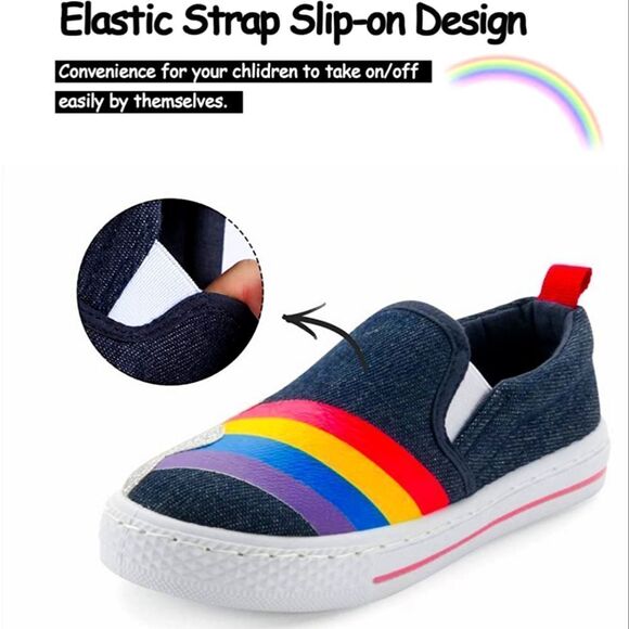 (72-3913)  🔥3/$20🔥  K KomForme Toddler Slip on Canvas Sneakers Sz 1 - Picture 8 of 12